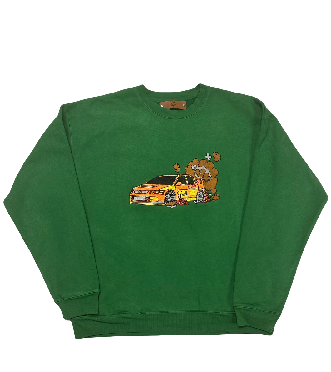 University Green Drifting Crewneck